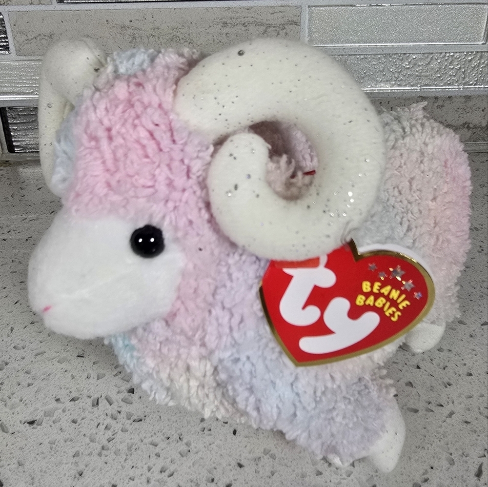 Ty - Bam - Beanie Babies Pastel Ram Plush